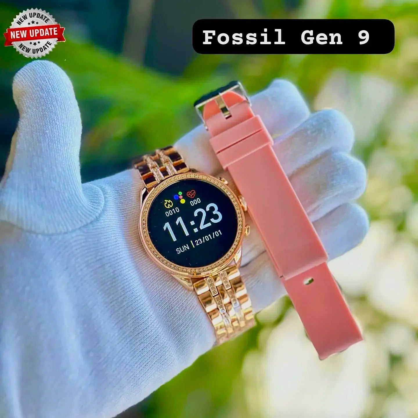 Fossil Gen 9™ Diamond Strap HD Display 2 Straps